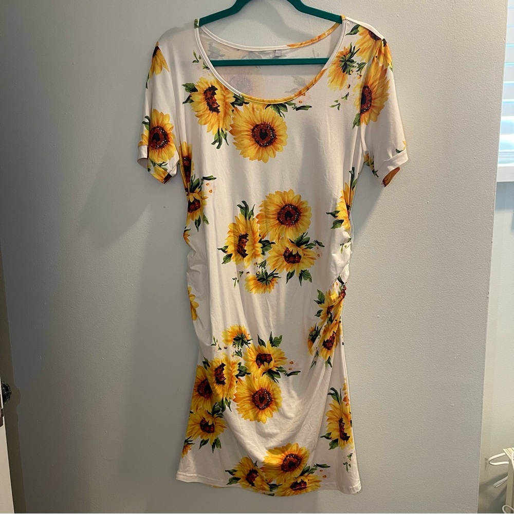 Maternity Dress Summer Sunflower - L